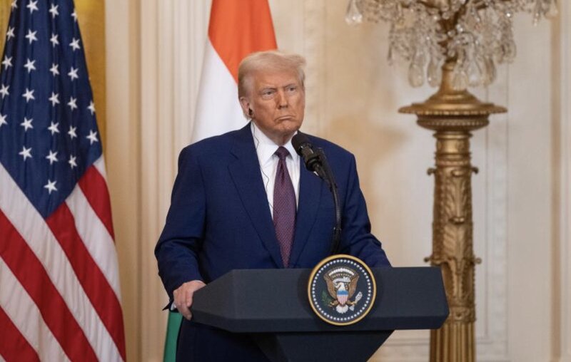 El presidente de los Estados Unidos, Donald Trump, anuncio una nueva decision sobre los aranceles estadounidenses. Foto: Xinhua