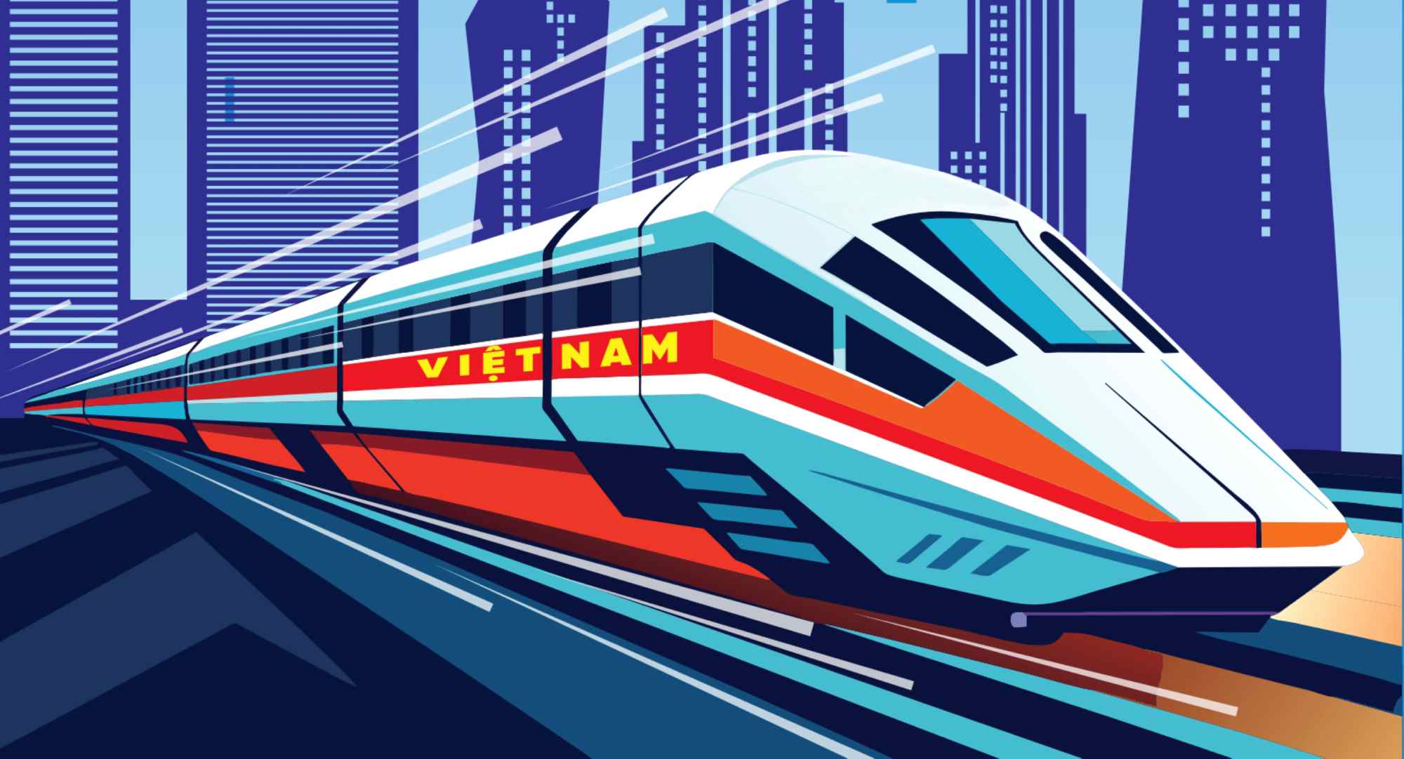 Doanh nghiep tu nhan Viet Nam mong muon tham gia vao cac du an lon nhu Du an duong sat toc do cao Bac - Nam. Do hoa: Ha Thanh