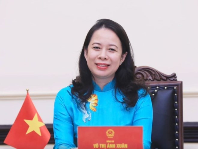 Ms. Vo Thi Anh Xuan - Vice President is Head of the Organizing Committee of the 11th National Patriotic Emulation Congress. Photo: VNA.