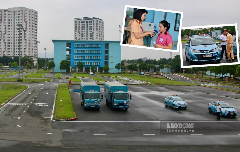 On the first day, Thai Nguyen Police organized an exam to determine and issue a driver's license. Photo: Nguyen Hoan.