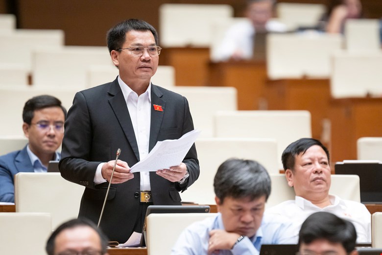 Delegate Duong Khac Mai talked about fake milk and fake medicine cases that have existed for a long time. Photo: Quochoi.vn