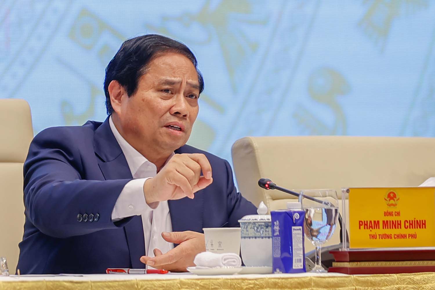 Uy vien Bo Chinh tri, Thu tuong Chinh phu Pham Minh Chinh. Anh: VGP/Nhat Bac.