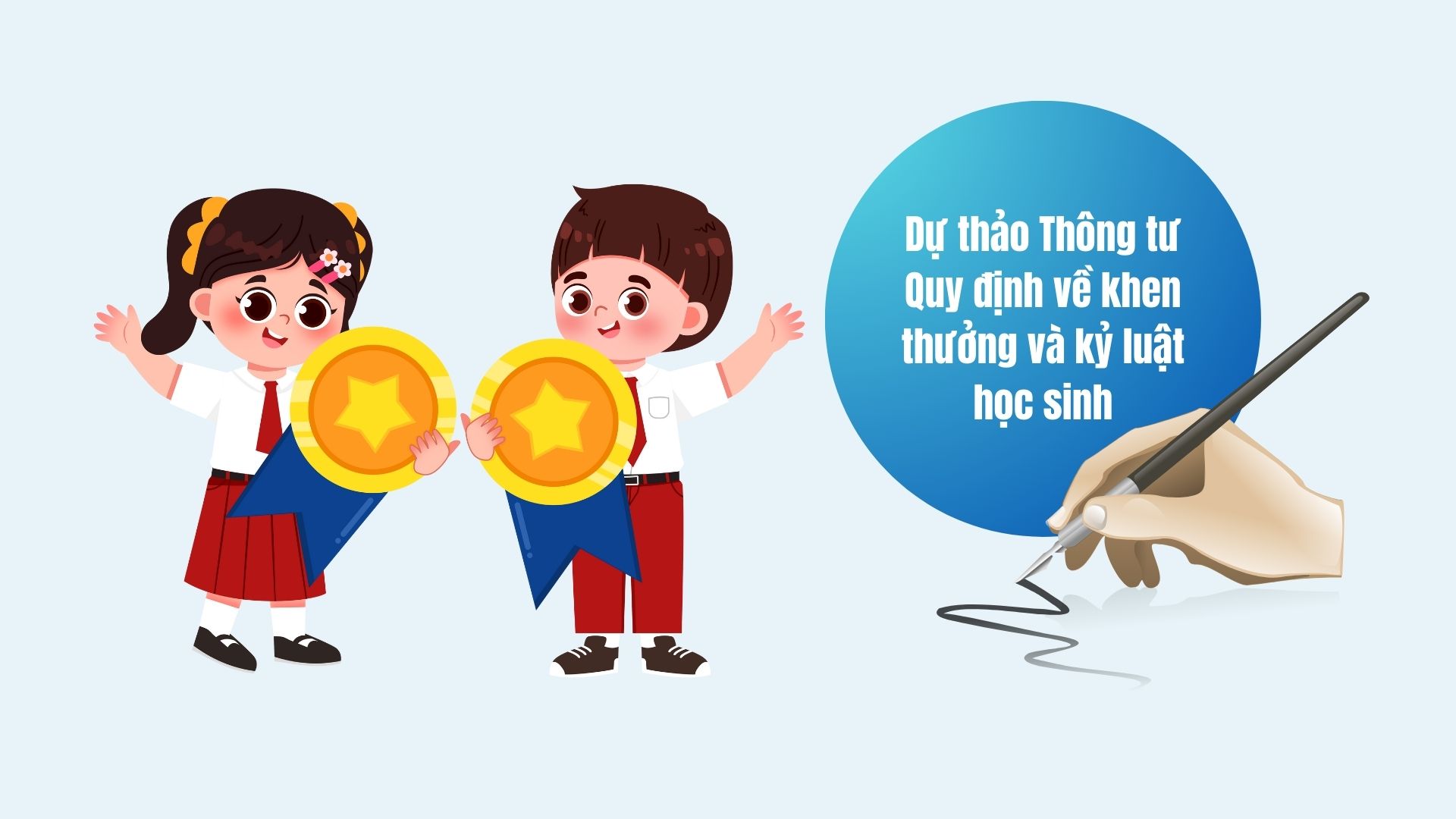 En caso de que los estudiantes reciban un certificado de merito del director de acuerdo con el nuevo borrador. Grafico: Phuong Anh