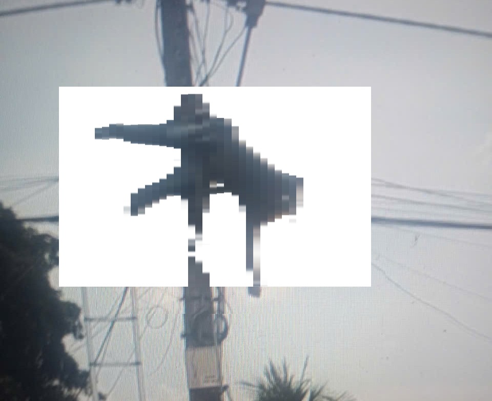 La escena del accidente de descarga electrica. Foto: Do ​​Quang