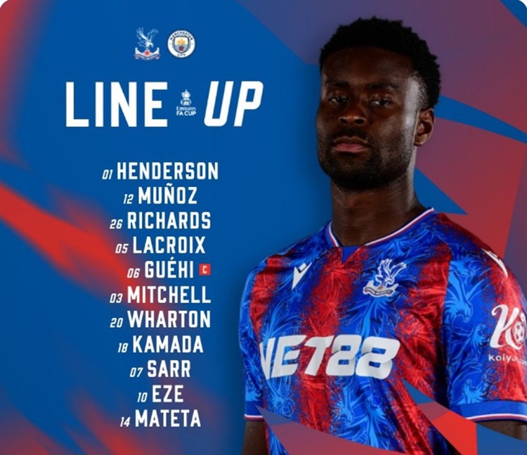 Doi hinh ra san Crystal Palace. Anh: CPFC