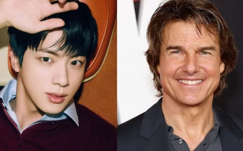BTS' Jin and Tom Cruise. Photo: issue issueCSV.