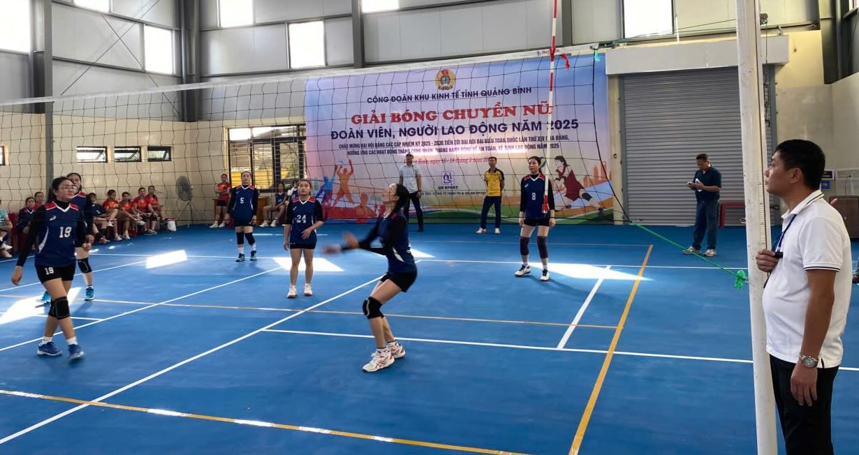The 2025 Quang Binh Economic Zone Trade Union Women's Volleyball Tournament will take place from May 16-18. Photo: Van Son