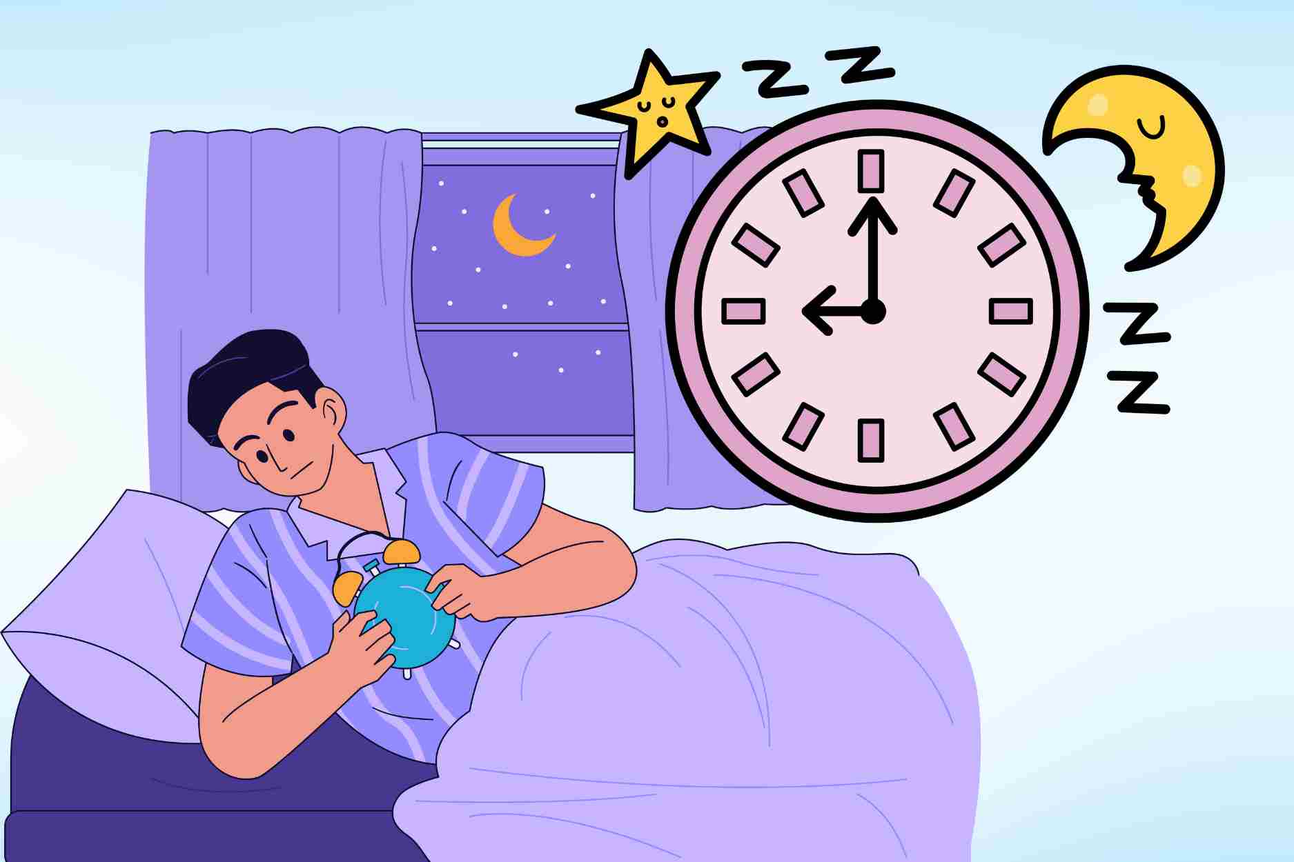 La buena y mejor postura para dormir para personas con alto acido urico. Grafico: Dinh Dinh