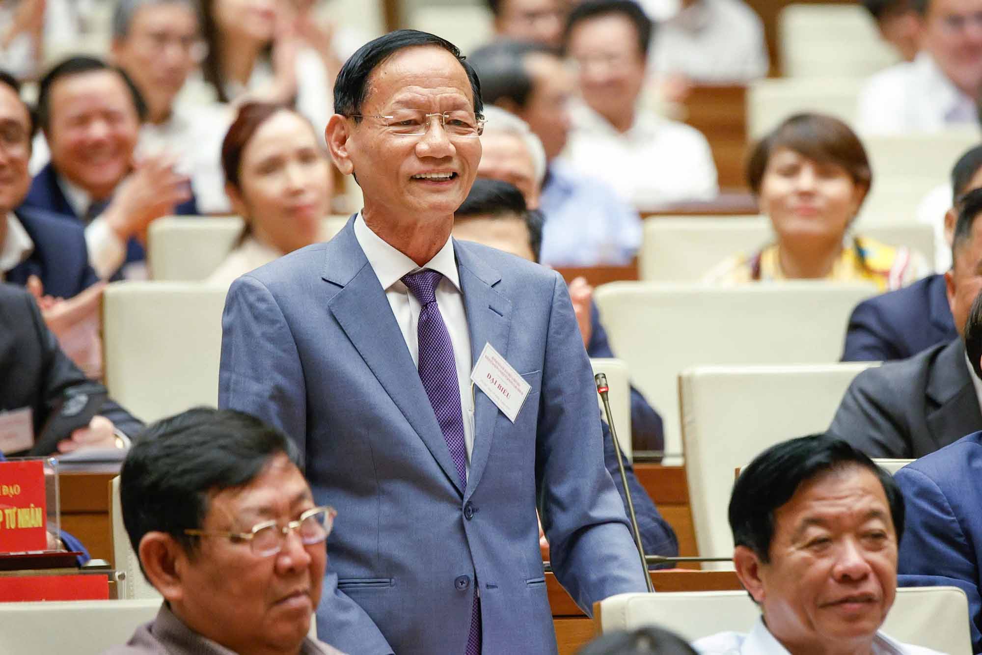 Ông Vũ Văn Tiền cho rằng, doanh nghiệp nhiều lúc bị bó tay, bó chân nay đã được Tổng Bí thư, Thủ tướng Chính phủ và Bộ Chính trị giải phóng. Ảnh: Hải Nguyễn