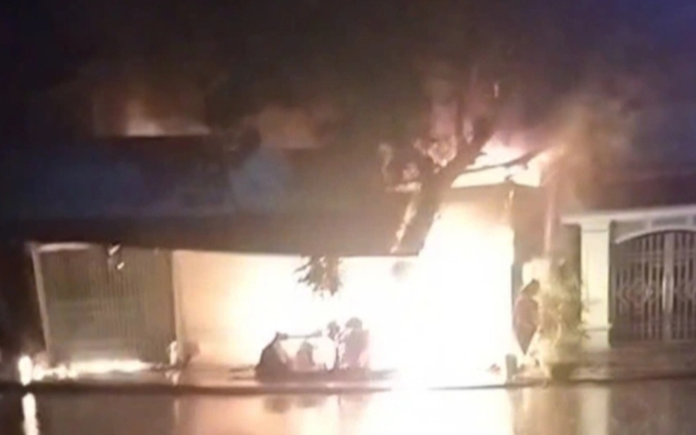 La escena del fuego causo una muerte en Tuyen Quang. Foto: Suministro de personas