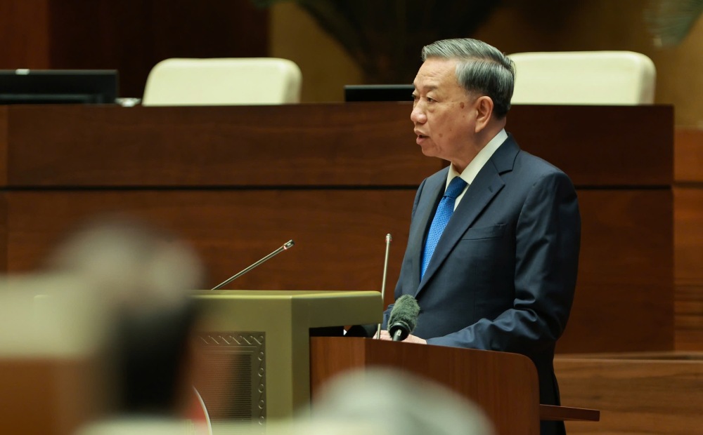 General Secretary To Lam emphasized that Vietnamese businessmen are soldiers on the economic front. Photo: Hai Nguyen