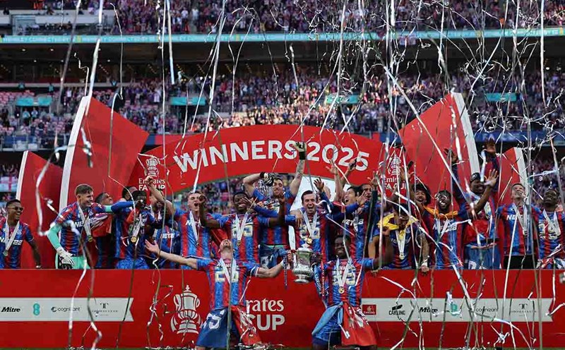 The 2025 FA Cup title is a very favorable stepping stone for Crystal Palace. Photo: AFP