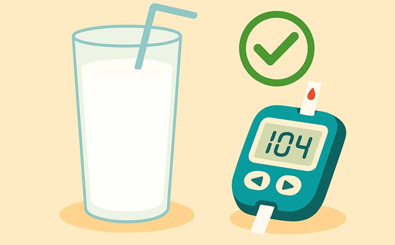 Drinking milk at the right time and choosing the right type helps stabilize blood sugar. Graphic photo: Hoang Loc