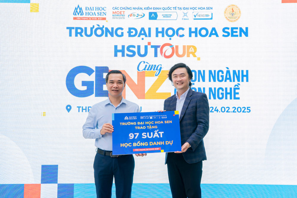 Hàng trăm suất học bổng tổng giá trị lên đến 60 tỷ đồng từ Trường Đại học Hoa Sen tiếp sức cho thí sinh 2K7 vào Đại học.