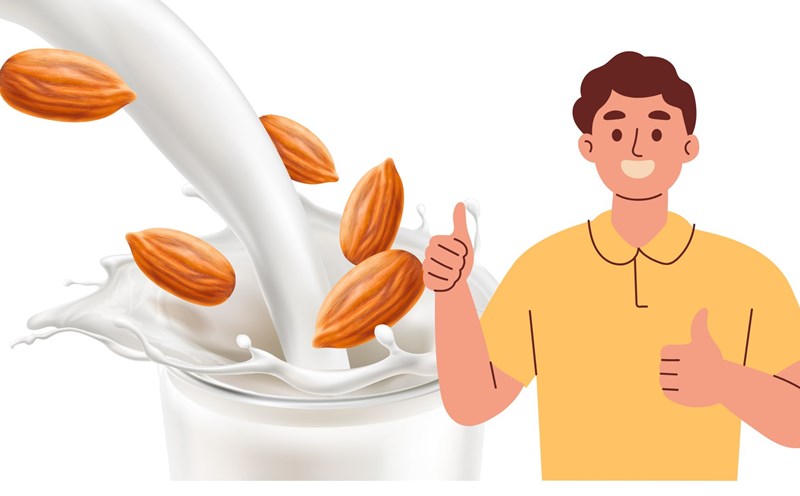 Drinking almond milk is good for your health. Graphics: Thanh Thanh