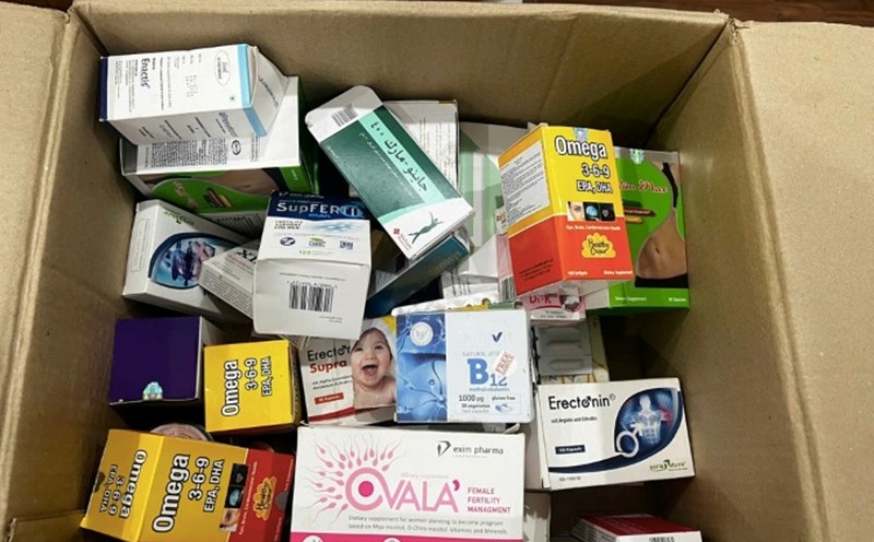 Some fake food police seized in the ring. Photo: Hanoi Police