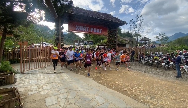 The race in Sa Pa attracted hundreds of athletes to participate. Photo: Sa Pa Television