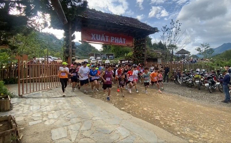 The race in Sa Pa attracted hundreds of athletes to participate. Photo: Sa Pa Television