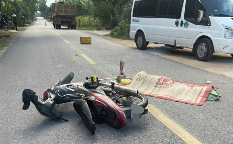 The scene of the accident that killed one person. Photo: Phuong Hoang