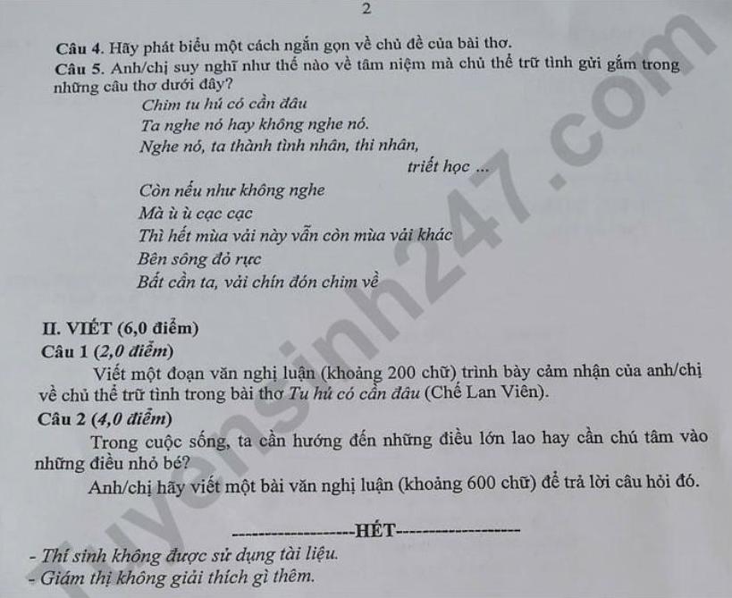 De thi thu mon Van tot nghiep THPT 2025 - So GDDT Cao Bang. Anh: Tuyensinh247