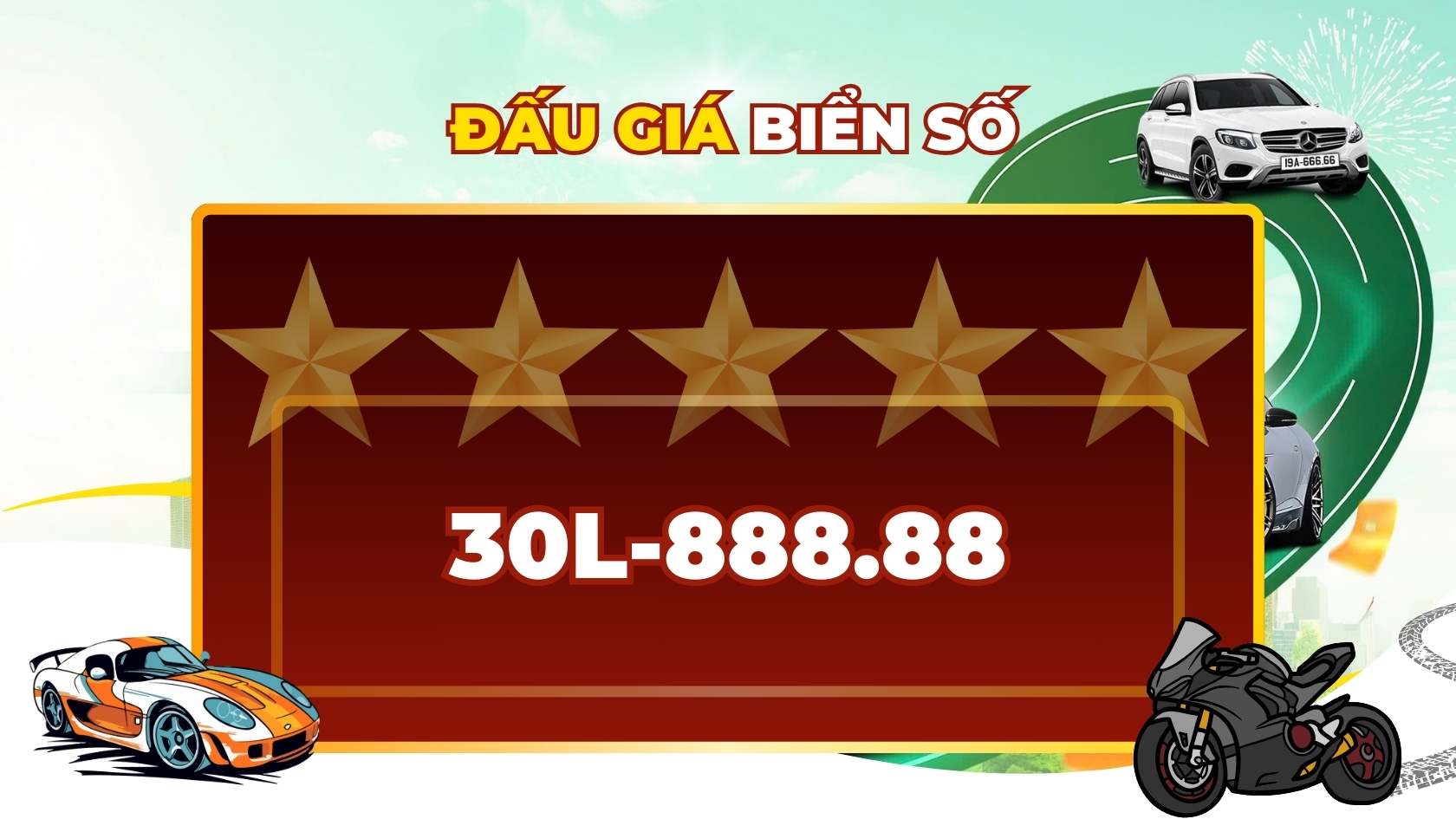 Super Lock Placet 30L-888.88 estara presente en la placa de la matricula de subastas 19.5