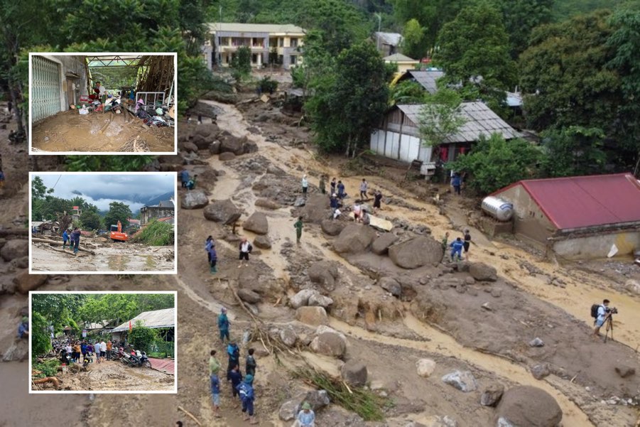 Miedos de deslizamientos de tierra e inundaciones repentinas en las tierras altas de Bac Kan. Foto: Tu ngoc