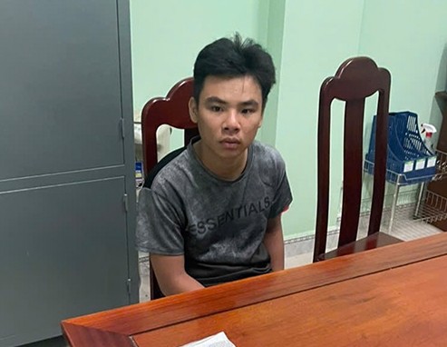 Doi tuong trom cap xe may tai co quan cong an Quang Nam. Anh: CACC