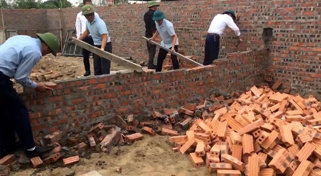 Xử lý nghiêm nhiều trường hợp lợi dụng sáp nhập để xây dựng trái phép ở Thái Bình