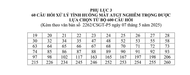 Phần thi lý thuyết sát hạch lái xe có 60 câu hỏi về xử lý tình huống mất an toàn giao thông nghiêm trọng. Ảnh: Bộ Công an