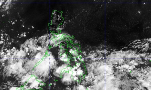 Dự báo áp thấp gần Biển Đông ít có khả năng mạnh lên thành áp thấp nhiệt đới hoặc bão. Ảnh vệ tinh: Pagasa