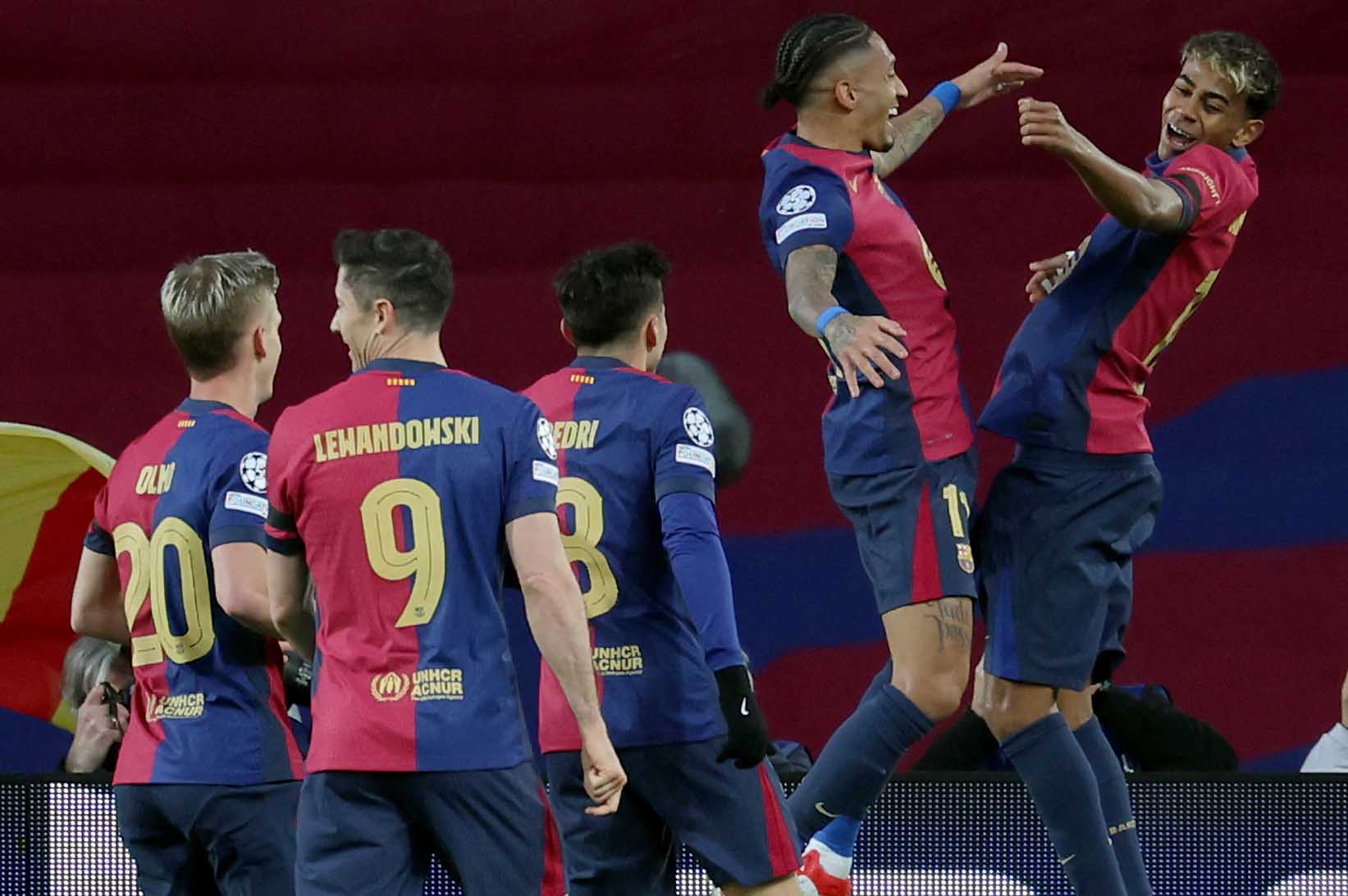 Barcelona tuvo una muy buena temporada en el primer año que Hansi Flick celebro el equipo. Foto: AFP