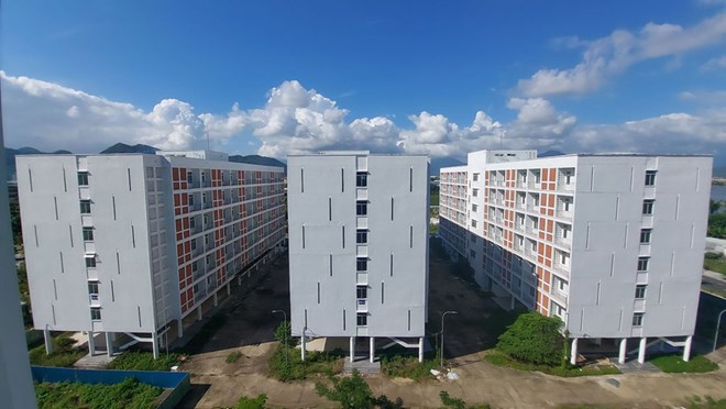 Ký túc xá phía Tây TP Đà Nẵng dự kiến được cải tạo để làm nhà ở cho cán bộ Quảng Nam thuê. Ảnh: Thùy Trang