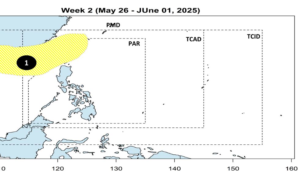 Du bao ap thap tuan tu. Anh: PAGASA