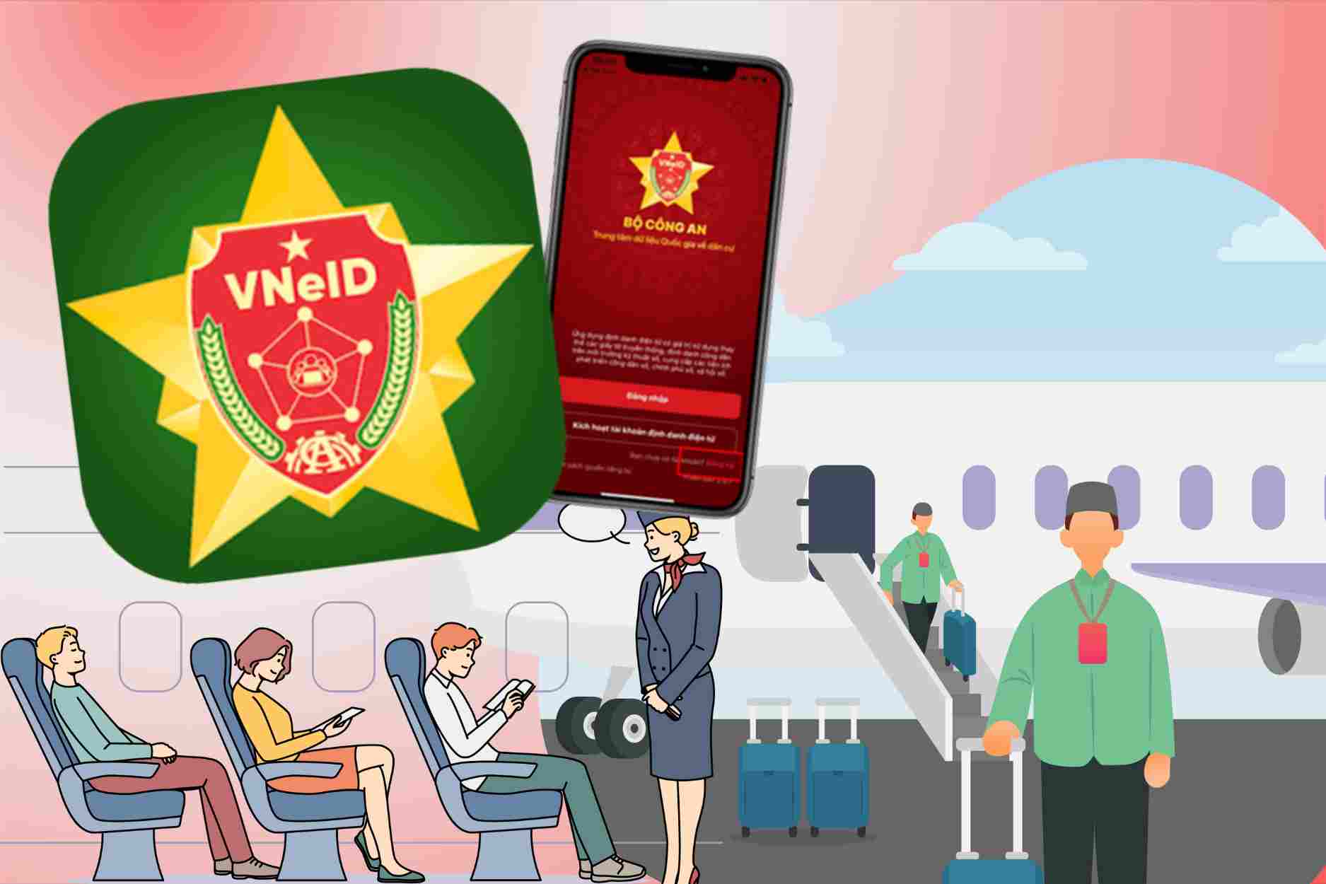 Tres pasos para el check-in, pasar por la puerta de seguridad, y subir al avion con VNeID