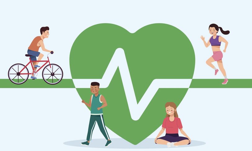 Los habitos son buenos para la salud cardiovascular. Diseñado por Thuy Duong