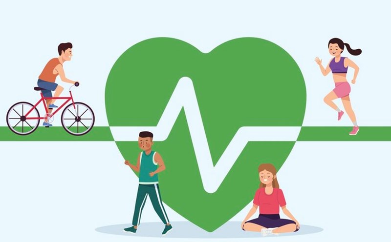 Good habits for heart health. Graphics: Thuy Duong