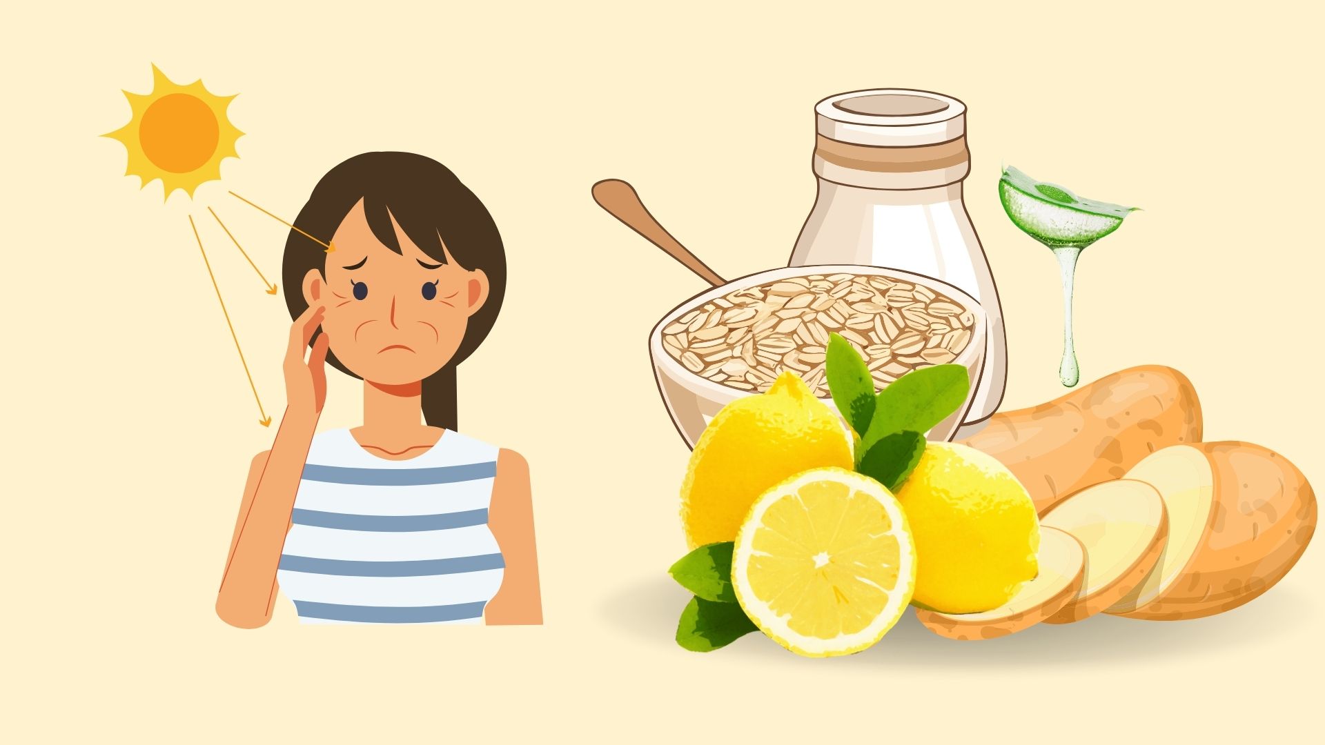 Saca el sol en casa con cinco remedios naturales muy efectivos. El dibujo: