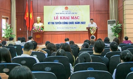 Một kỳ thi tuyển công chức do Bộ Nội vụ tổ chức năm 2022. Ảnh: Bộ Nội vụ