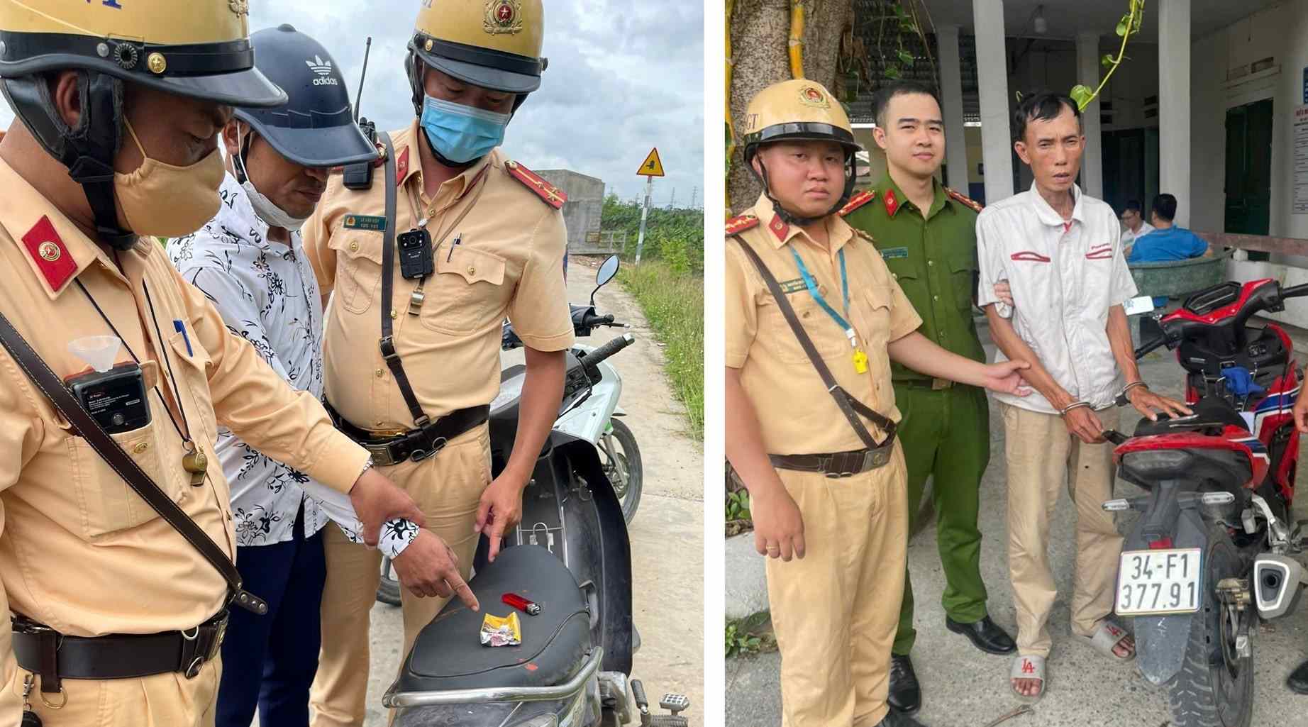 The subjects were arrested for illegal possession of drugs. Photo: Hai Phong City Police