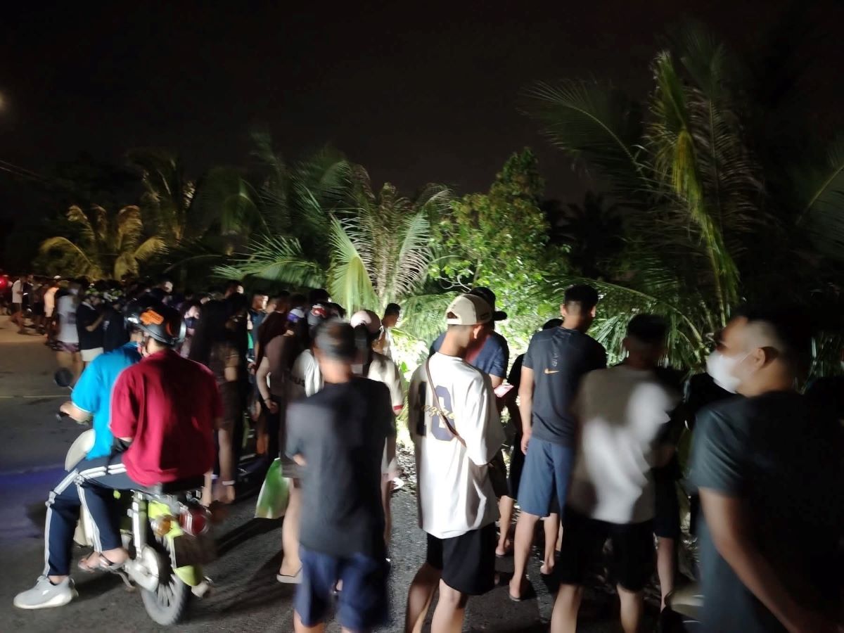 El area donde se produjo un lamentable ahogamiento en la noche del 19 de mayo en Thuy Nguyen, Hai Phong causo que un bebe muriera. Foto: Suministro de personas