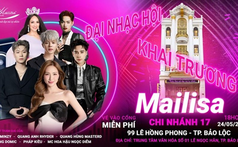 The hottest singers today will appear to stir up the Mailisa stage. Photo: Mailisa