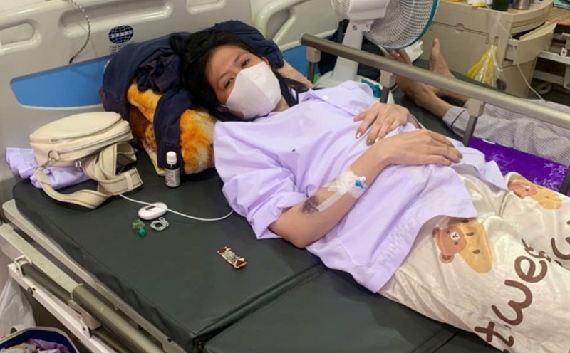 Ms. Huyen had breast cancer in stage 4. Photo: Dieu Hien