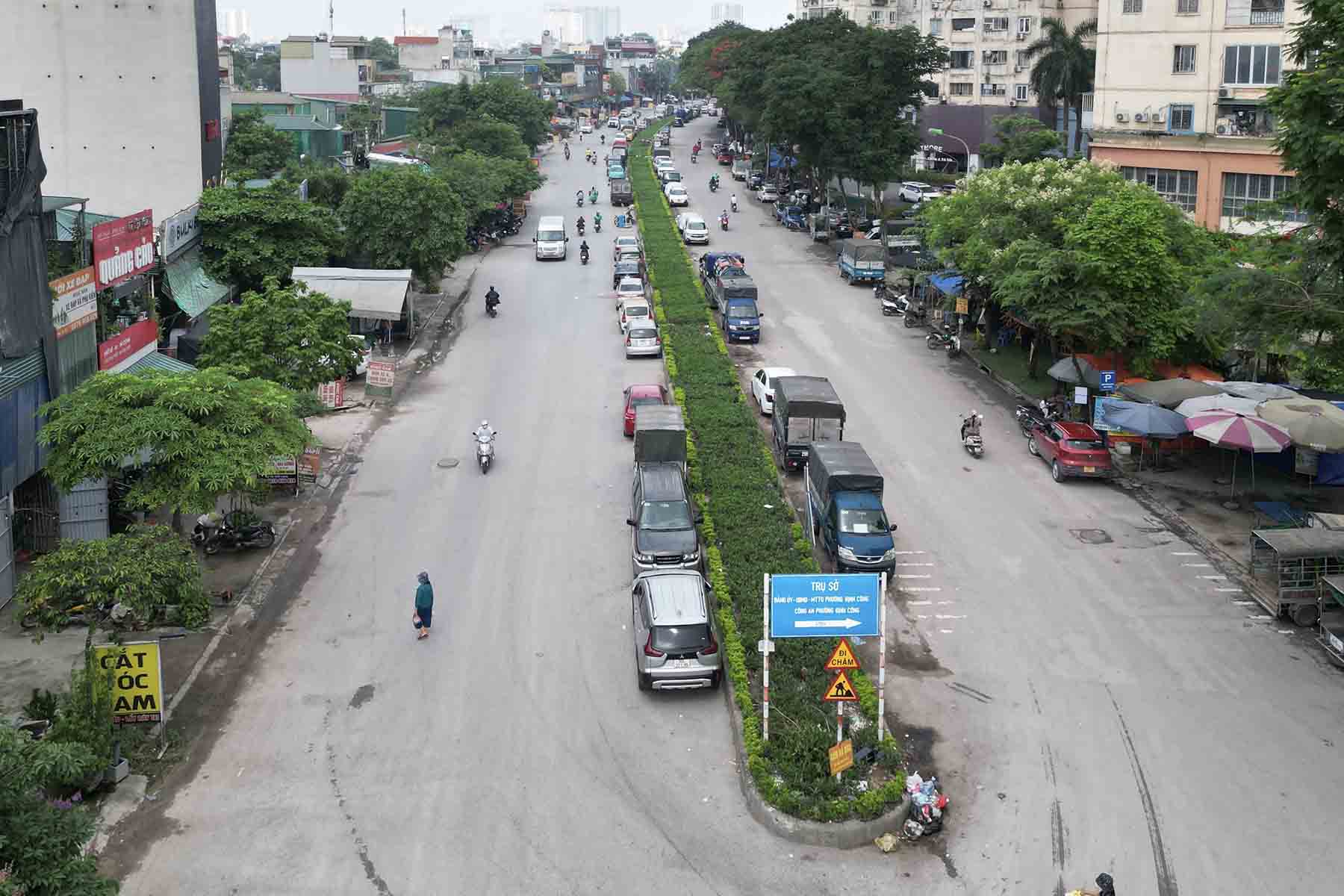 Doan tu nut giao ngo 192 Le Trong Tan den nut giao voi duong Tran Nguyen Dan da co ban hoan thanh. Anh: Huu Chanh 