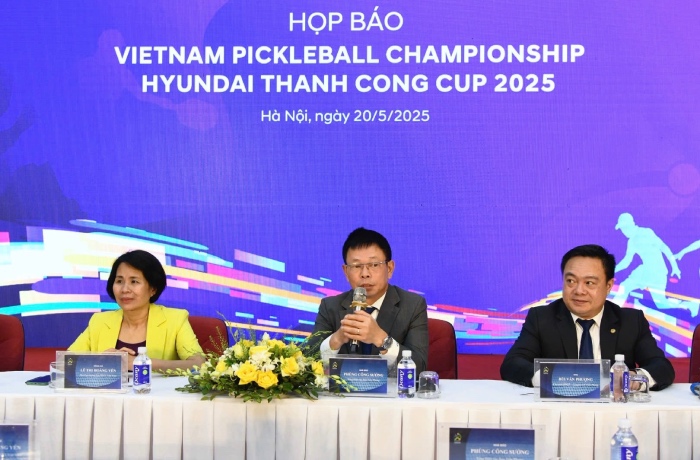 Hop bao ra mat giai Vietnam Pickleball Championship 2025. Anh: Nhu Y