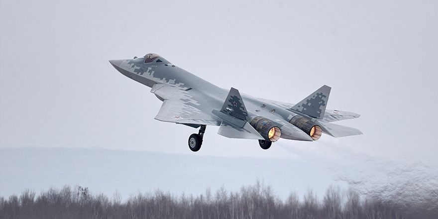 Jet de combate SU-57. Foto: Grupo de aviones rusos unificados (UAC)