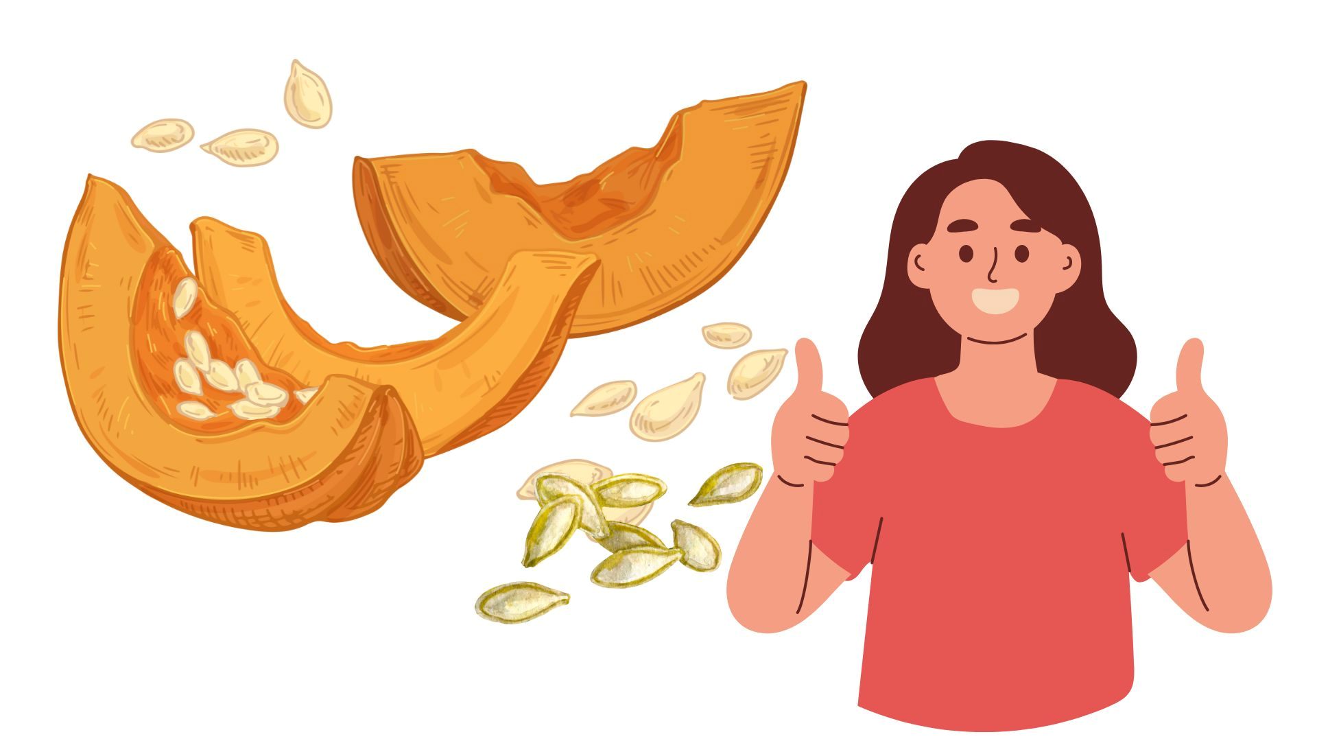 Hạt bí ngô mang lại nhiều lợi ích cho sức khỏe. Đồ họa: Thanh Thanh