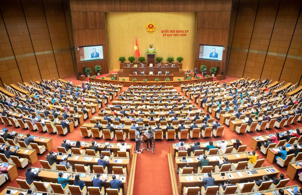 The 9th session of the 15th National Assembly will consider amending many regulations related to personnel work in provinces and cities when implementing mergers and acquisitions. Photo: Quochoi.vn