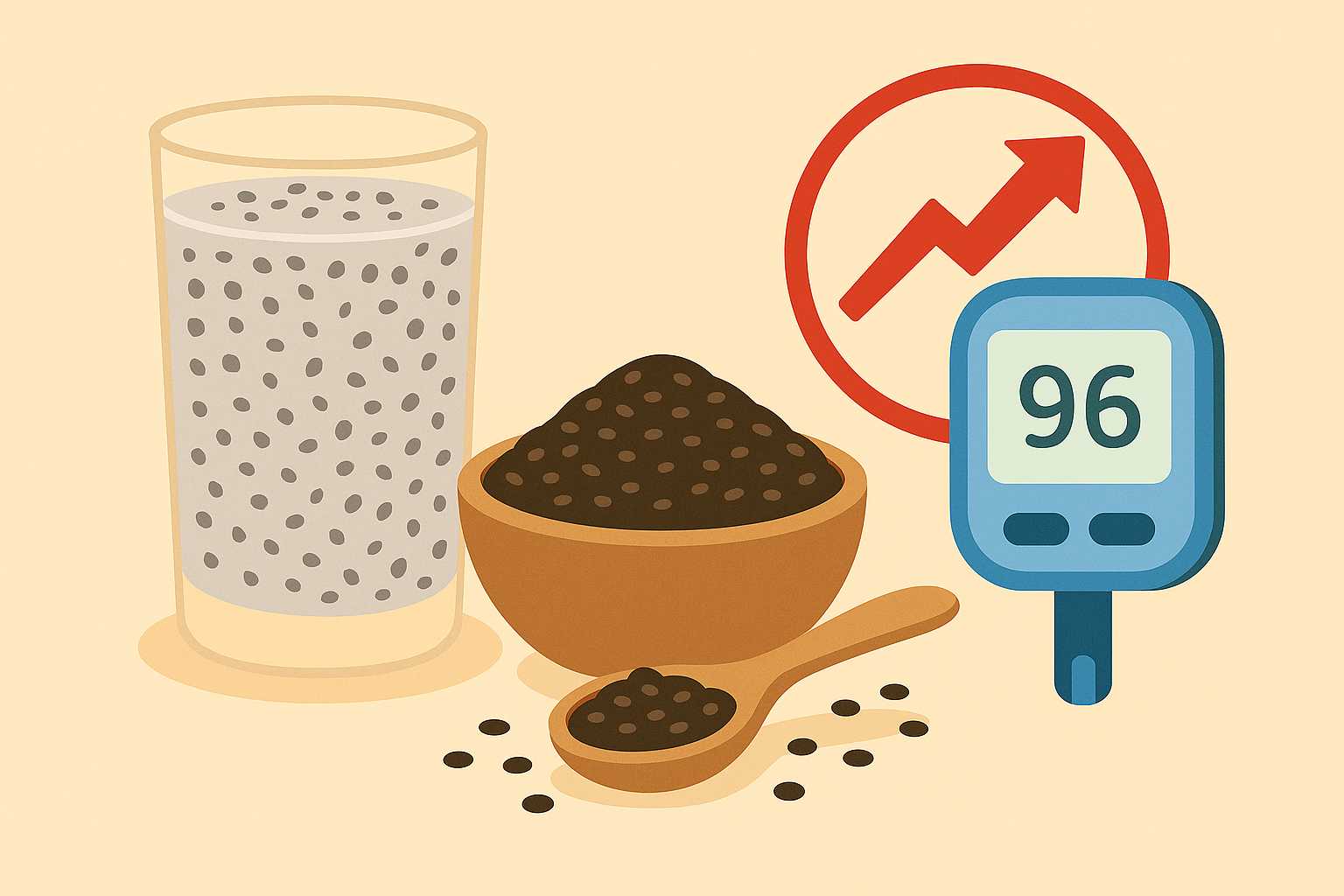 Chia seeds help stabilize blood sugar. Graphic photo: Hoang Loc