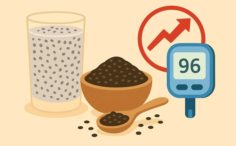Chia seeds help stabilize blood sugar. Graphic photo: Hoang Loc