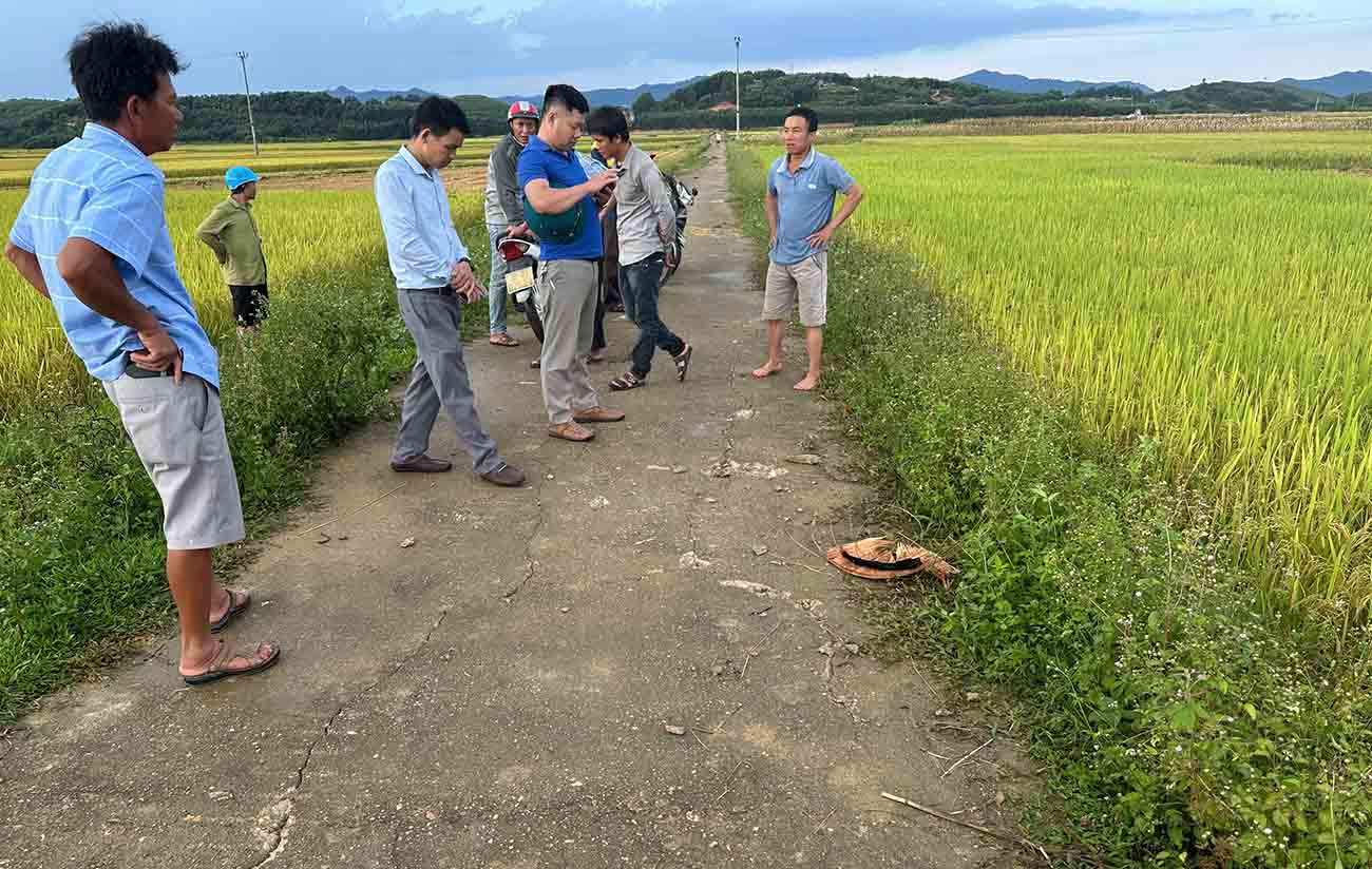 La escena en la que la Sra. B fue golpeada por un rayo. Foto: Quang Tuan